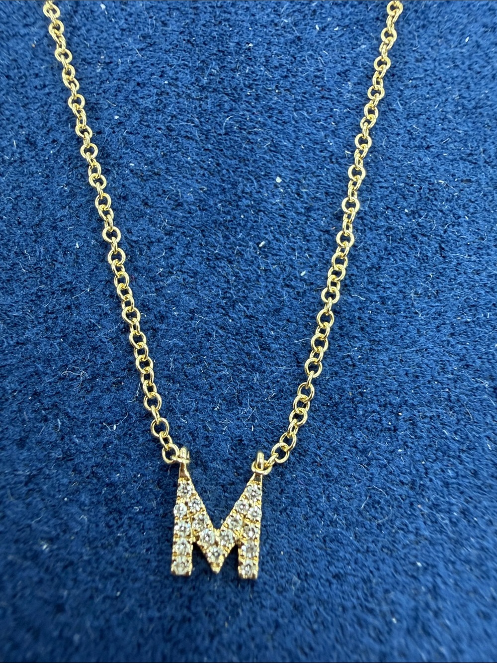 M' Initial Pendant Necklace 14K Gold - Women Jewelry